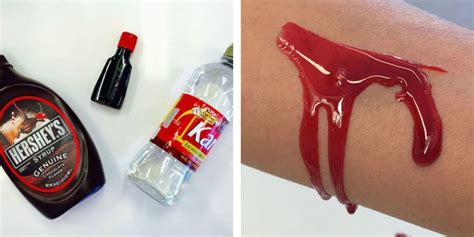 how to make fake blood with paint for clothes|recipes for fake blood.